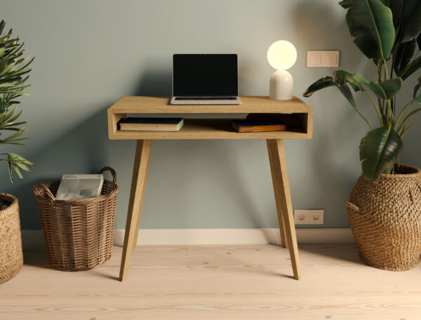 Compact houten bureau, 80 cm