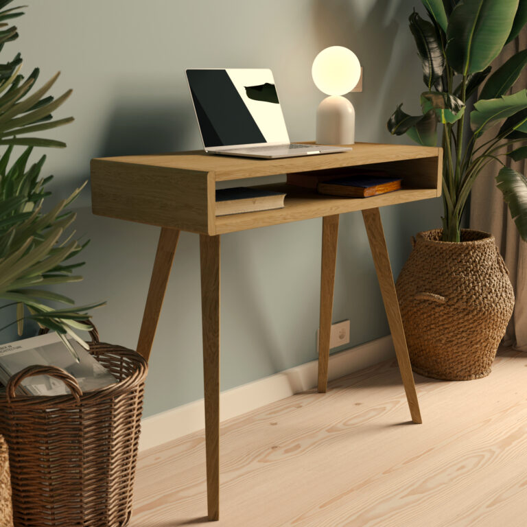 Compact houten bureau, 80 cm
