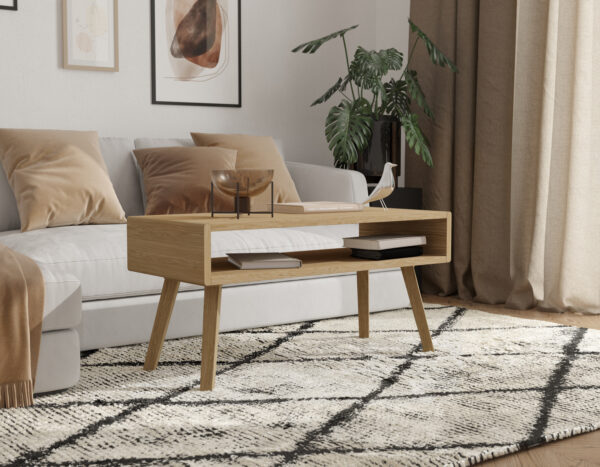 Moderne lage eiken salontafel, 100 cm