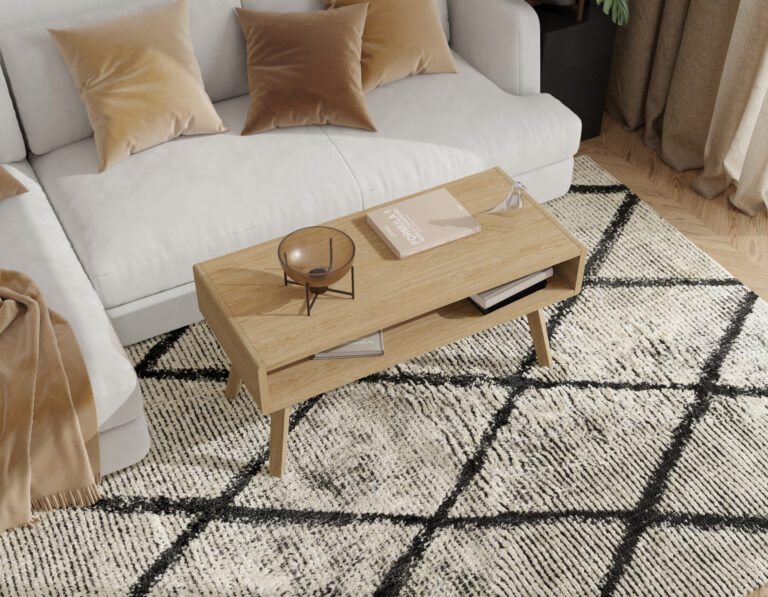 Moderne lage eiken salontafel, 100 cm