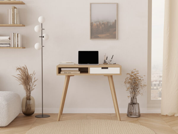 Scandinavisch bureau voor slaapkamer of kantoor, 90 x 50 cm