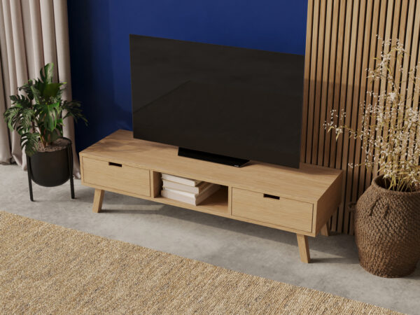 Scandinavisch houten tv-meubel, 150 cm
