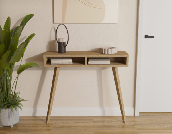 Smalle eiken sidetable, 25 cm