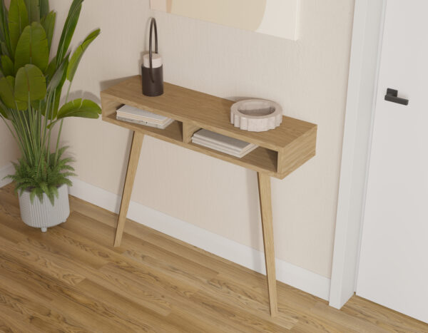 Smalle eiken sidetable, 25 cm