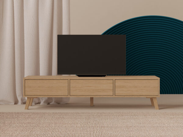 Eiken tv-meubel, 180 cm