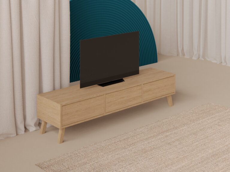 Eiken tv-meubel, 180 cm
