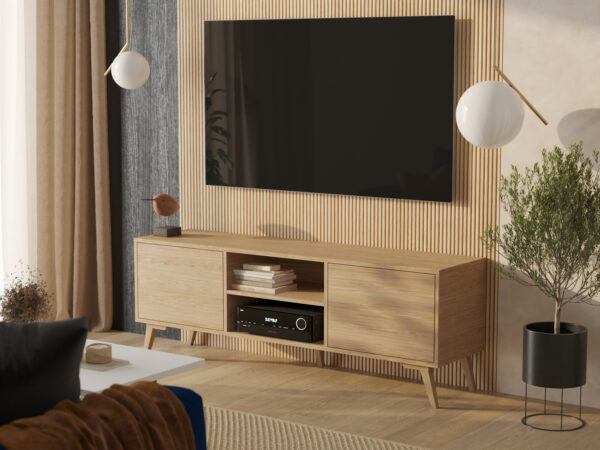 Modern eiken tv-meubel, 180 cm