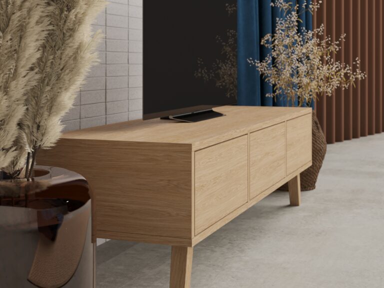 Modern eiken tv-meubel, 150 cm