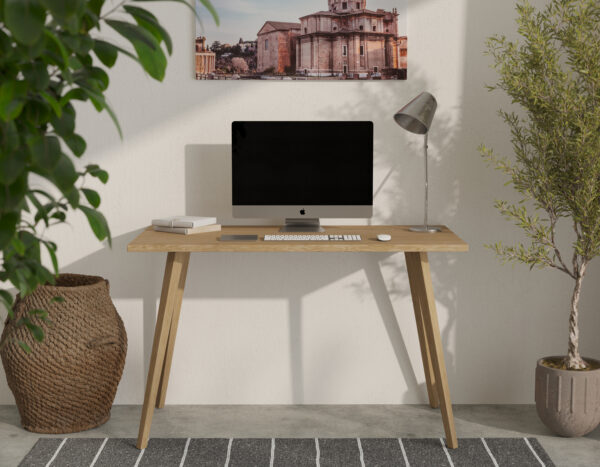 Minimalistisch eiken bureau