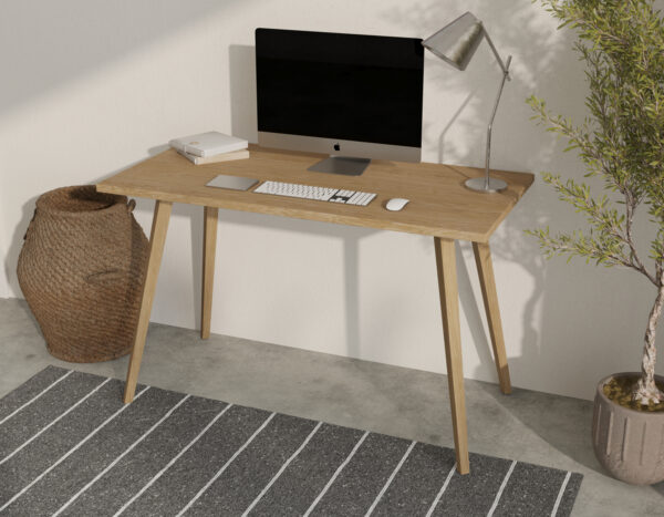 Minimalistisch eiken bureau