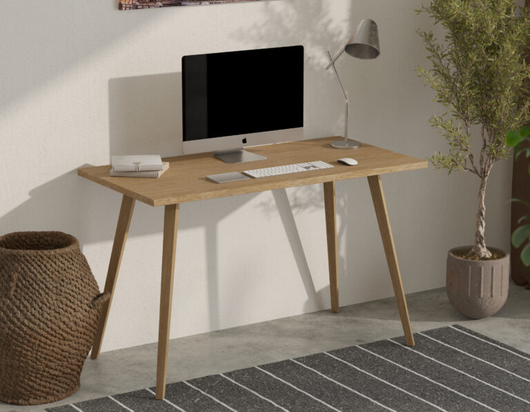 Minimalistisch eiken bureau