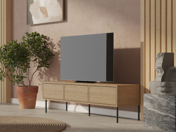 Industrieel eiken tv-meubel, 150 cm