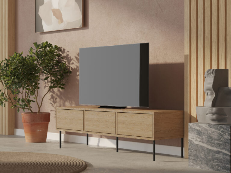 Industrieel eiken tv-meubel, 150 cm