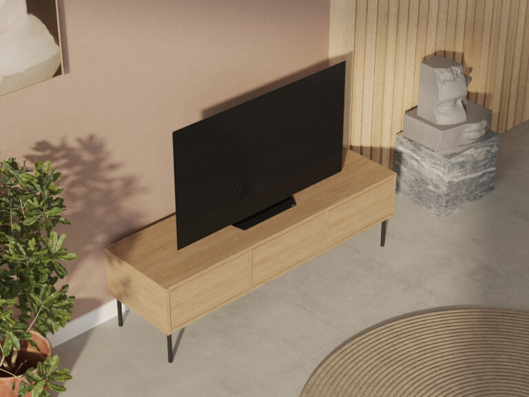 Industrieel eiken tv-meubel, 150 cm