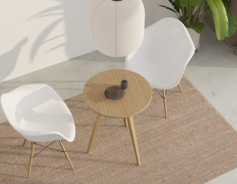 Ronde massief eiken bijzettafel, 60 cm