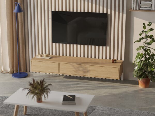 Modern zwevend tv-meubel, 180 cm