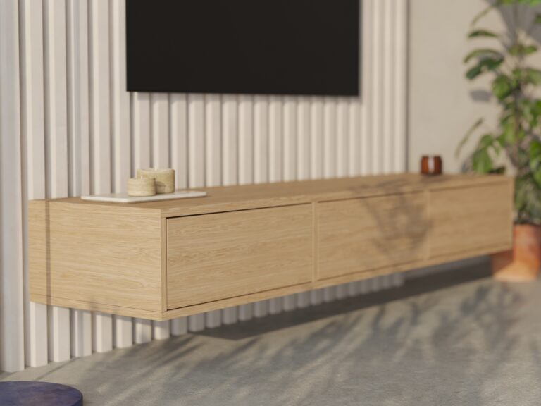 Modern zwevend tv-meubel, 180 cm
