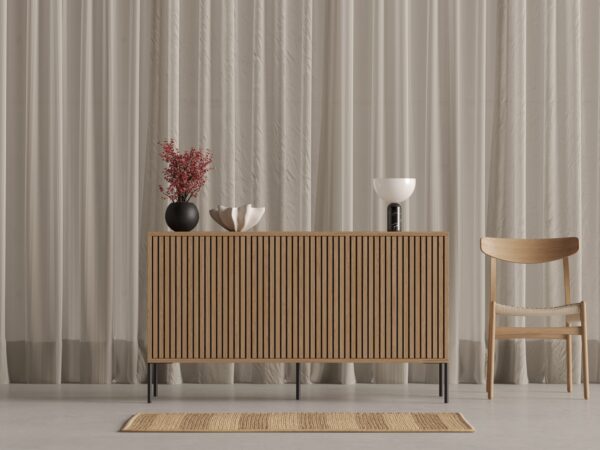 Eiken dressoir met eiken lattenfronten