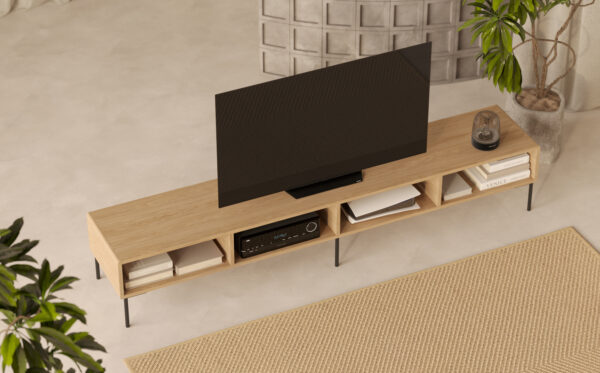 Modern lang houten tv-meubel, 240 cm