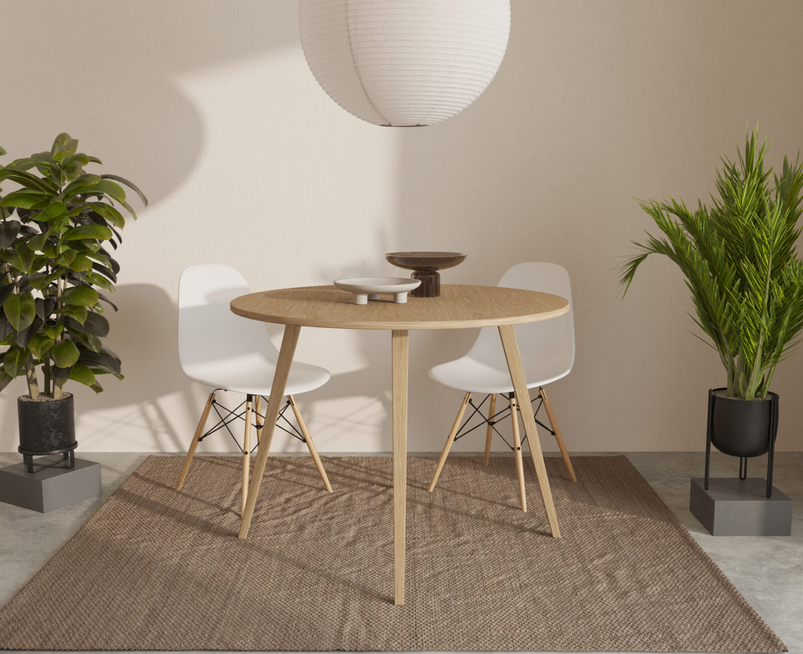 Table en bois de chêne
